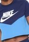 Camiseta Cropped Nike Sportswear Hrtg Top Ss Azul - Marca Nike Sportswear