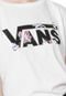 Camiseta Vans Basic Crew WM Paradise Floral Branca - Marca Vans