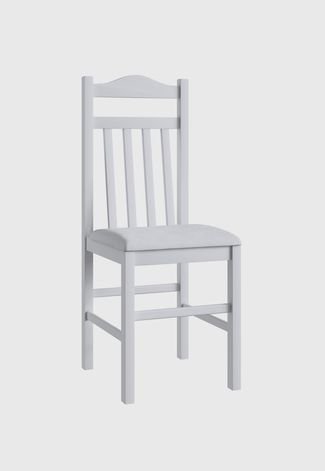 Conjunto Mesa Fixa 4 Cadeiras Branco Móveis Canção