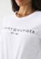 Camiseta Tommy Hilfiger Reta Logo Branca - Marca Tommy Hilfiger