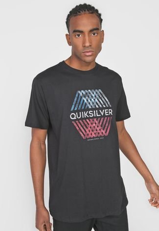 Camiseta Quiksilver Multi Hex Preta