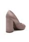 Peep Toe Mixage Salto Grosso Atanado Roxo - Marca Mixage