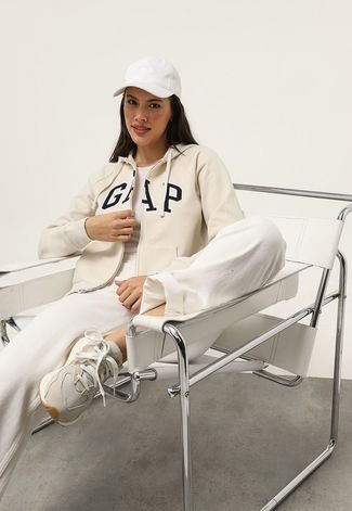 Moletom Gap Flanelado Off White Feminino - Branco