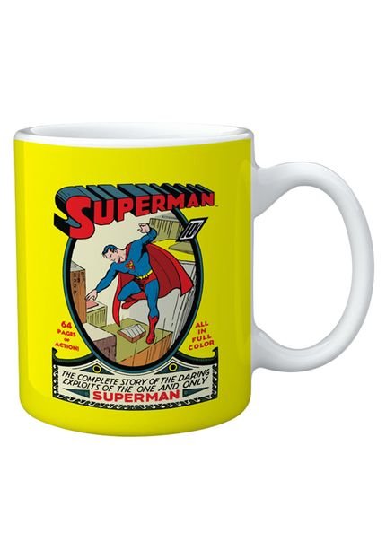 Caneca DCO Porcelana DC Superman 300ml Multicolorida - Marca DCO