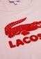 Camiseta Lacoste Kids Infantil Logo Rosa - Marca Lacoste Kids