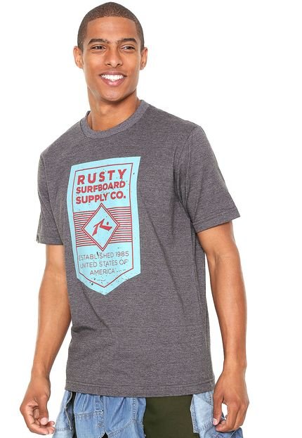 Camiseta Rusty Label Preta - Marca Rusty