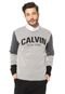 Suéter Calvin Klein Jeans Tricot Logo Cinza - Marca Calvin Klein Jeans