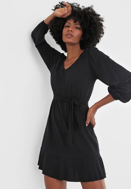 Vestido FiveBlu Curto Faixa Preto - Marca FiveBlu