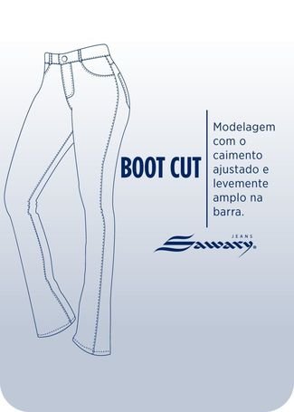 Calça Jeans Sawary Boot Cut - 275166 - Azul - Sawary
