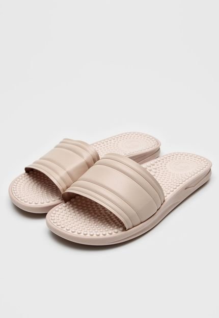 Chinelo Slide Beira Rio Liso Off-White - Compre Agora | Dafiti Brasil