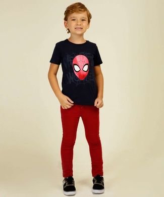 Camiseta Infantil Manga Curta Algodão Homem Aranha Vermelho Tam 2 a 10