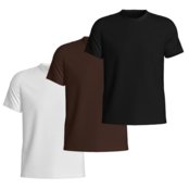 Kit 3 Camisetas Basicas Gola Redonda Lisa Camisa Masculina de Algodão - Marca Relaxado