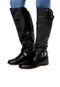 Bota Facinelli By MOONCITY Fivela Tachas Preta - Marca Mooncity