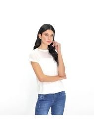 Camiseta Para Mujer, Color Blanca Manga Sisa COLOR-BLANCO-L