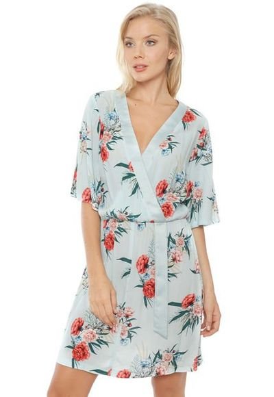 Vestido Ash Fantas a Cruzado Menta Calce Regular Compra Ahora
