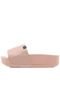 Chinelo Slide Flatform Moleca Perfuros Rosa - Marca Moleca