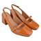 Sapato Scarpin Feminino Mary Jane Donatella Shoes Aberto Bico Quadrado Salto Alto Caramelo Verniz - Marca Monte Shoes