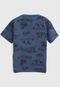 Camiseta Milon Infantil Estampada Azul - Marca Milon