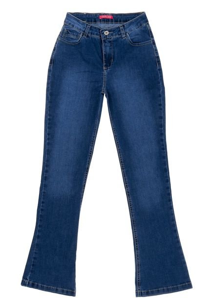 Calça Jeans Juvenil Menina Boot Cut - Azul - Marca Crawling