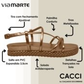 Sandalia Feminina Via Marte Plataforma 23-10408 - Marca Via Marte