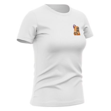 Camiseta Feminina Babylook de Algodão Gola Redonda Estilo Casual Confortavel Capivara - Marca Opice