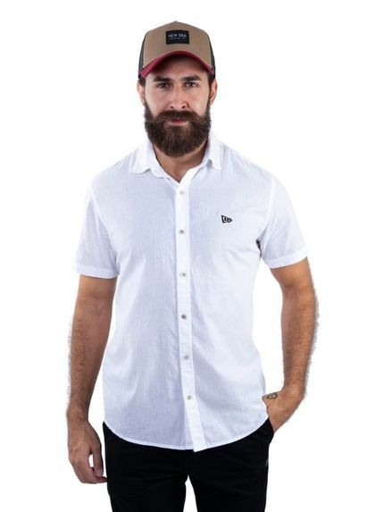 Camisa New Era Manga Curta New Era Brasil Branco - Marca New Era