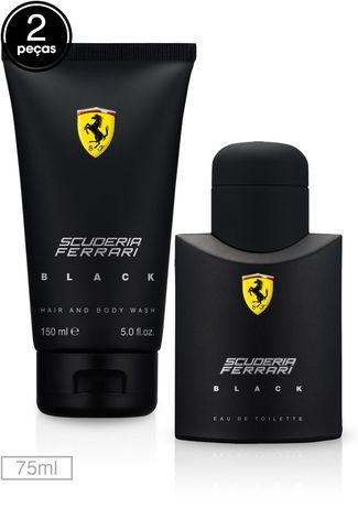 Kit Perfume Scuderia Ferrari Black Ferrari Fragrances 75ml