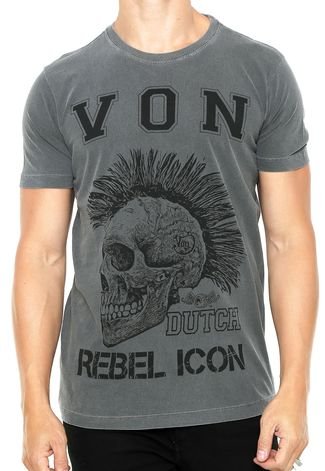 Camiseta Von Dutch  Rebel Icon Cinza