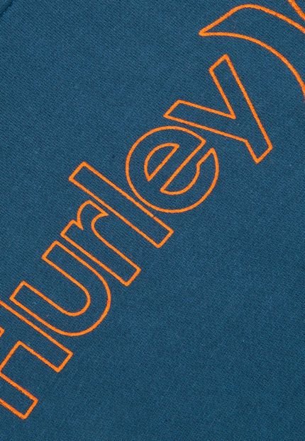 Blusão Hurley Canguru Fechado Juv. One & Only Outline Azul - Marca Hurley