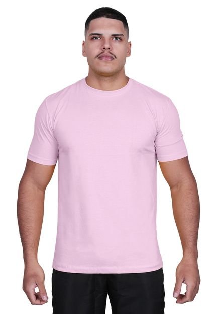 Camiseta Masculina Básica Techmalhas Rosa Claro - Marca TECHMALHAS