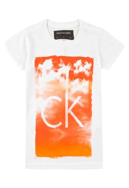 Camiseta Calvin Klein Kids Sky Branca - Marca Calvin Klein Kids