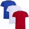 Kit 3 Camisetas Premium França Básicas Azul Branco Vermelho Multicolorido - Marca HILMI