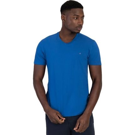 Camiseta Aramis Gola V Basic V23 Azul Masculino - Marca Aramis