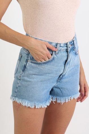 Shorts Jeans com Barra Desfiada 40 Gazzy