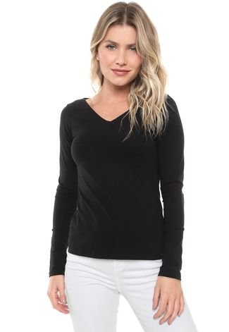 Blusa Cativa Lisa Preta