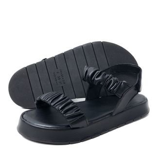 Rasteira Papete DAFITI SHOES Transpasse Preta - Compre Agora