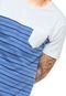 Camiseta Oakley Elevated Stripe Cinza/Azul - Marca Oakley