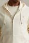 Blusa de Moletom Aberta Polo Ralph Lauren Com Capuz Off-White - Marca Polo Ralph Lauren