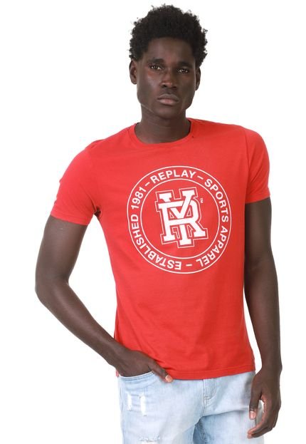 Camiseta Replay Sport Vermelha - Marca Replay