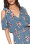 Vestido Lily Fashion Longo Off Shoulder Azul - Marca Lily Fashion