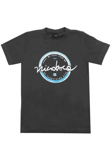 Camiseta Nicoboco Menino Liso Preta - Marca Nicoboco