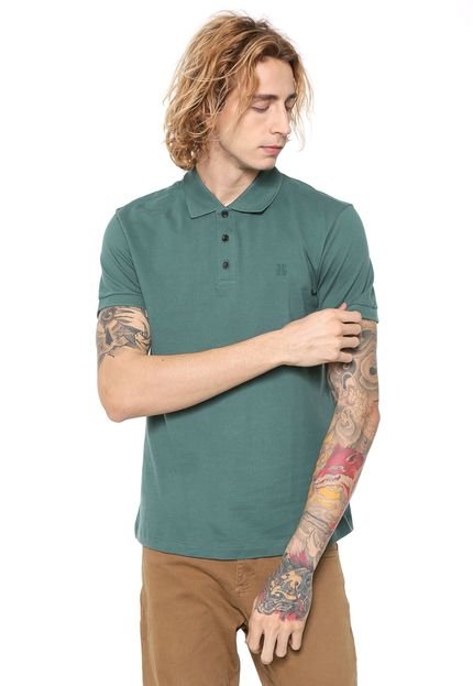 Camisa Polo John John Reta Simple Basic Verde - Marca John John