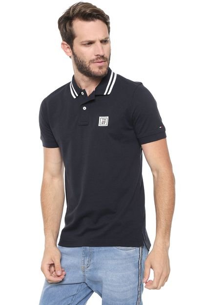 Camisa Polo Tommy Hilfiger Reta Badge Tipped Preta - Marca Tommy Hilfiger