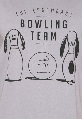 Camiseta FiveBlu Snoopy Bowling Cinza