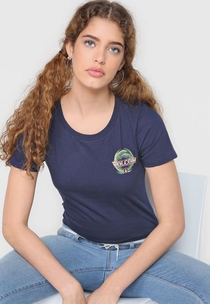 Camiseta Volcom Dial Azul-Marinho - Marca Volcom