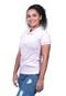 Camisa Feminina Gola Polo Kit 3 Camiseta Baby Look Piquet Lisa Social Formal Elegante Techmalhas Branco/Preto/Rosa - Marca TECHMALHAS