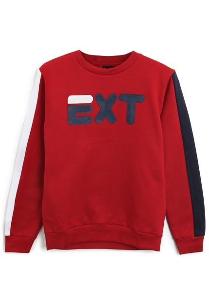 Blusa de Moletom Extreme Menino Lettering Vermelha - Marca Extreme