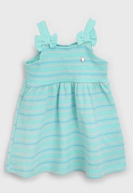 Vestido Brandili Infantil Listrado Verde - Marca Brandili