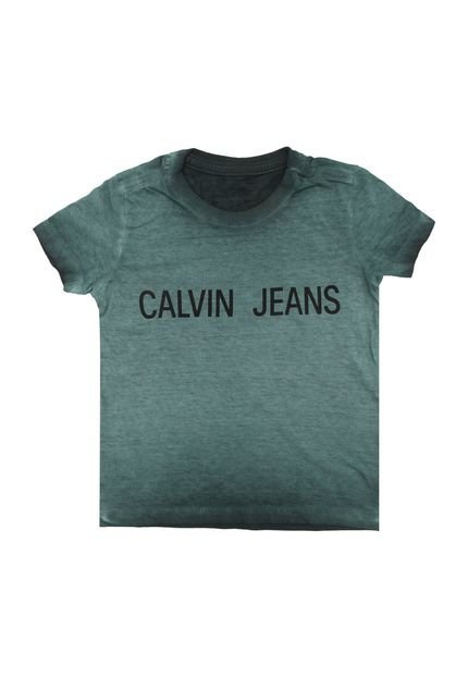 Camiseta Calvin Klein Kids Menino Estampado Verde - Marca Calvin Klein Kids