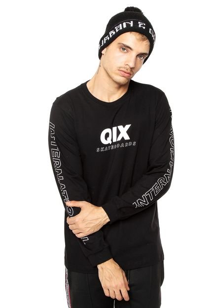 Camiseta Qix Estampada Preta - Marca Qix